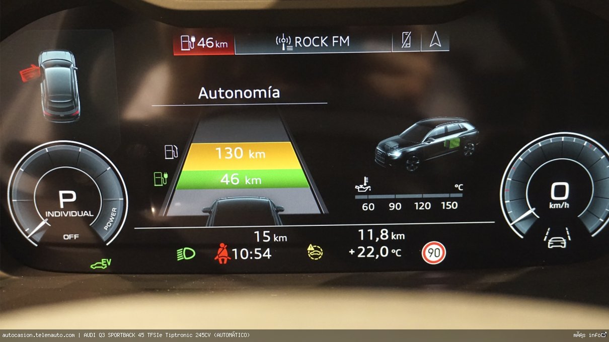 Audi Q3 sportback 45 TFSIe Tiptronic 245CV (AUTOMÁTICO) Hibrido kilometro 0 de ocasión 10