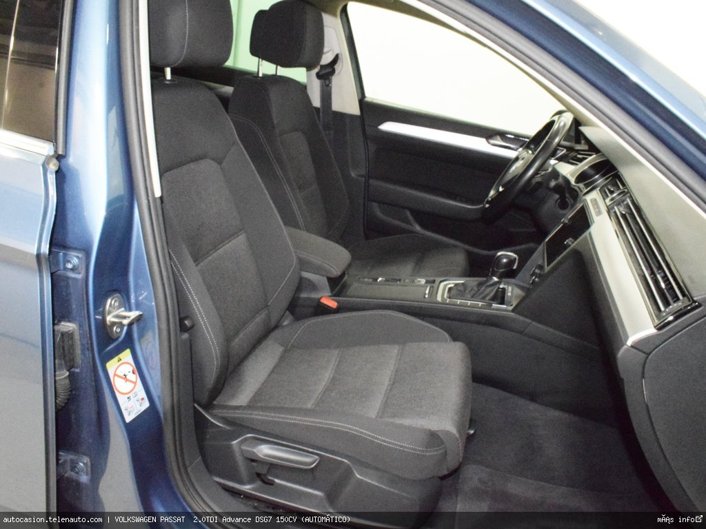 Volkswagen Passat  2.0TDI Advance DSG7 150CV (AUTOMÁTICO) Diesel de segunda mano 6